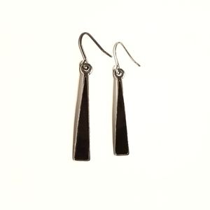 Vintage silver and black drop earrings